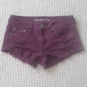 AE maroon destroyed cutoffs ~ 🖤